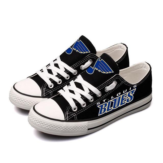 Women's And Youth St. Louis Blues Repeat Print Low Top Sneakers 003